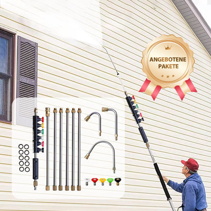💘Valentijnsaanbieding: 50% Korting!🚿4000 PSI Hogedrukreinigerlansset – Reinig Hoogte & Goots Zonder Ladder!