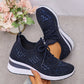 👟 ✨Ademende Mesh Sneakers Met Strass: Fijn Voor De Zomer, Mooi Voor Elke Outfit!