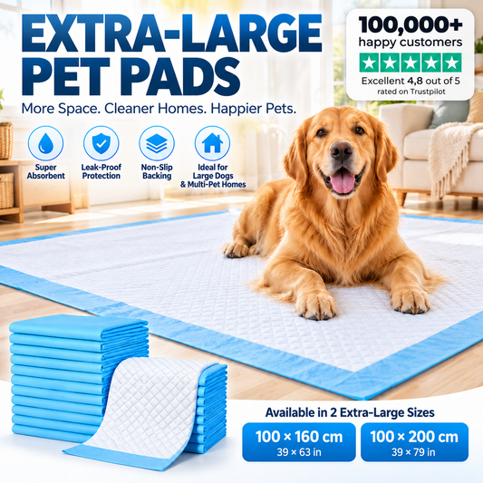 4XL Extra Grote Trainingsmatten Voor Honden – Meer Bedekking Voor Grote Honden & Huishoudens Met Meerdere Huisdieren