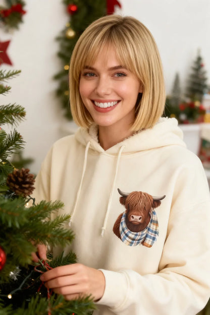 Exclusief Sinterklaasvoordeel!50% KORTING✨ Schattige Highland Cow Hoodie (Fleece Gevoerd) – Unisex Winter Warmte & Comfortabel – Perfect voor Koude Dagen in Nederland/Belgie!