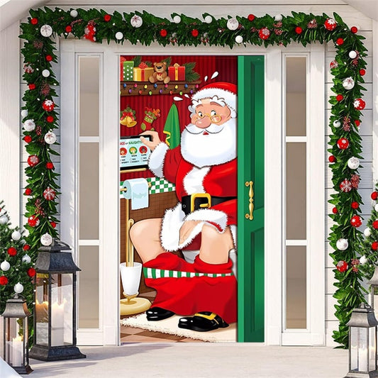 🎄Early Christmas Deals - 50% korting🎅 Kerstman Deurdecoratie - Vrolijke Feestsfeer In 1 Minuut!