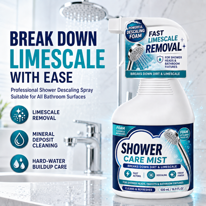 ❄️Zomerfresh 50% Korting!🚿Snelwerkende Kalkreiniger Voor De Badkamer – Spray Voor Douche, Kraan En Hardwateraanslag, 500 ml
