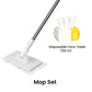 🔥50% KORTING🧹 Herbruikbare Stofmaap Set – Automatische Bionische Klem, 39" Verlengbare Staalsteel, 360° Draaiend + Milieuvriendelijk (Meerdere Oppervlaktes)!