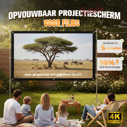 ❄️Zomerfresh 50% Korting!📱Draagbare Projector 4K Lichtdicht Kamerscherm