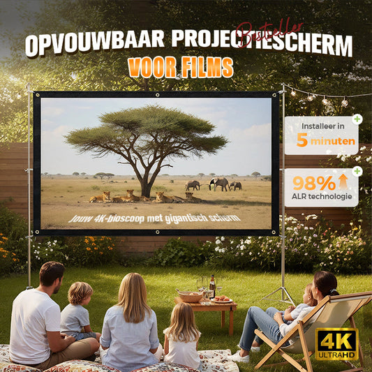 ❄️Zomerfresh 50% Korting!📱Draagbare Projector 4K Lichtdicht Kamerscherm