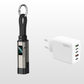 🌞Fris De Lente In Met 50% Korting!🔋4-in-1 Sleutelhanger Laadkabel met Display – Draagbare Snellaadkabel tot 65W met Live Wattage Monitor