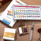 🌞Fris De Lente In Met 50% Korting!🎨Handgemaakt Notenhout Aquarel Palet - Mini Reispalet voor Urban Sketching - Magnetisch & Compact