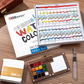 🌞Fris De Lente In Met 50% Korting!🎨Handgemaakt Notenhout Aquarel Palet - Mini Reispalet voor Urban Sketching - Magnetisch & Compact
