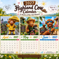 ❄️Zomerfresh 50% Korting!🐮Schotse Hooglander Kalender 2027 – Grappige A4 Wandkalender met 12 Maanden Vol Koeiencharme