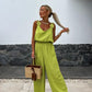 👗 Dames Mouwloze Jumpsuit: Brede Benen, Chic & Comfortabel