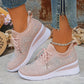 👟 ✨Ademende Mesh Sneakers Met Strass: Fijn Voor De Zomer, Mooi Voor Elke Outfit!
