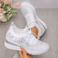 👟 ✨Ademende Mesh Sneakers Met Strass: Fijn Voor De Zomer, Mooi Voor Elke Outfit!