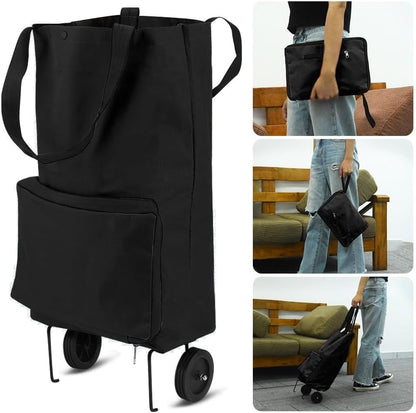 ❄️Zomerfresh 50% Korting!🛒2-in-1 Opvouwbare Boodschappentrolley – Stevige Winkeltas op Wielen voor Supermarkt, Markt & Reizen