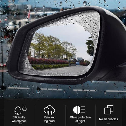 🌞Fris De Lente In Met 50% Korting!🌧️Waterafstotende Auto Spiegelfolie – Anti-Condens en Anti-Regen Folie voor Heldere Achteruitkijkspiegels