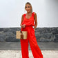 👗 Dames Mouwloze Jumpsuit: Brede Benen, Chic & Comfortabel