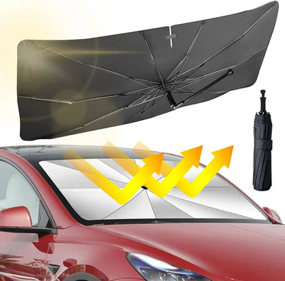 🌞Fris De Lente In Met 50% Korting!🔥360° Draaibare Auto Paraplu - Universeel Zonnescherm voor de Voorruit - UV-Block & Hitte-Isolatie - Krasvrij Design