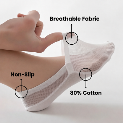 ❄️Zomerfresh 50% Korting!🧦Onzichtbare Sneakersokken met Antislip Hiel – Ademend Katoenmix Footies voor Sneakers, Instappers & Lage Schoenen