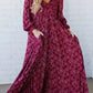 🎅Christmas Special Deal 49%OFF-💃Women’s Floral Rayon Smocked-Waist Lined Maxi Dress