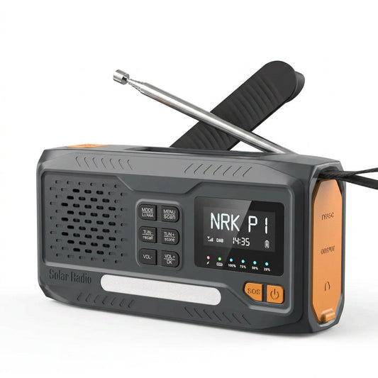 🎃Halloween-Aanbieding 50% korting!🔥DAB+/FM Noodradio – 4500mAh Powerbank, Handzwengel, Zonne-Energie & SOS