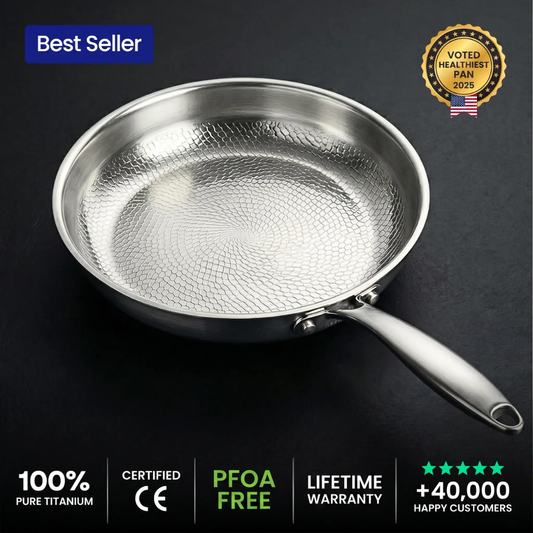🎃Halloween-Aanbieding 50% Korting!🍳100% Pure Titanium Pan Voor Een Toxinevrije Keuken