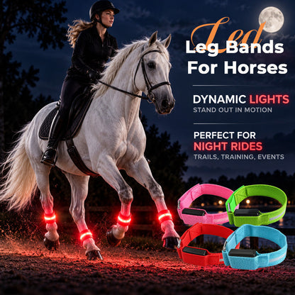 🎃Halloween-Aanbieding 50% Korting!🐎LED-Horsebeenbanden – Licht Op Bij Elke Stap (Set Van 4)
