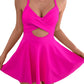 🌞Fris De Lente In Met 50% Korting!👙 Flirterig Cutout Badpak met Rokje – Tummy Control & Veelzijdig voor Strand & Feestje