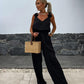 👗 Dames Mouwloze Jumpsuit: Brede Benen, Chic & Comfortabel