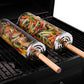 ❄️Zomerfresh 50% Korting!🔥Roterende BBQ Grillmand van RVS – 360° Grillkorf voor Groenten, Friet, Garnalen & Kleine Hapjes