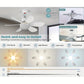 🌞Fris De Lente In Met 50% Korting!🌬️2-in-1 E27 Plafondventilator met Lamp – Dimbare Socket Fan met Afstandsbediening, Timer en 3 Snelheden