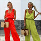 👗 Dames Mouwloze Jumpsuit: Brede Benen, Chic & Comfortabel
