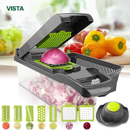 🌞Fris De Lente In Met 50% Korting!🧑‍🍳 15-delige Multifunctionele Groentesnijder Set – Snel Snijden & Rasp | Veilig & Vaatwasmachinebestendig!