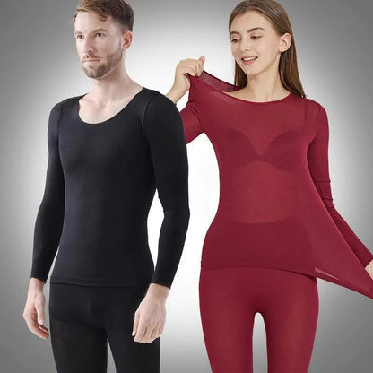 🔥🧥 Naadloze Elastische Thermische Binnenkleding – 37℃ Zelfverwarmend (65% Warmer!) + Ultra Elastisch (Man/Vrouw)!