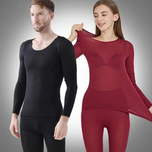 🔥🧥 Naadloze Elastische Thermische Binnenkleding – 37℃ Zelfverwarmend (65% Warmer!) + Ultra Elastisch (Man/Vrouw)!