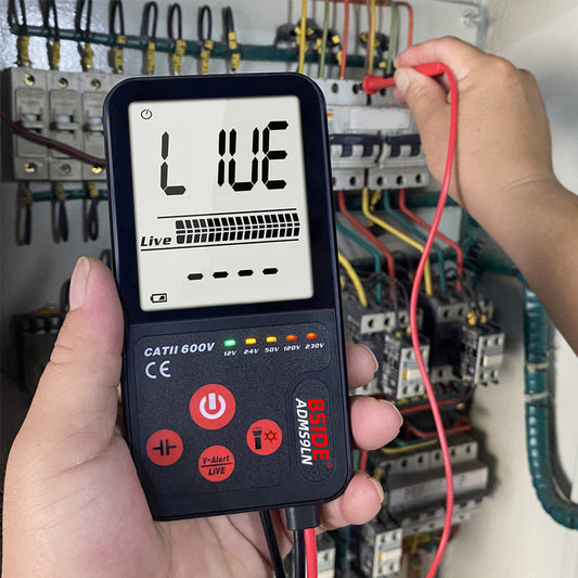 ❄️Zomerfresh 50% Korting!⚡Digitale Spanningsdetector met LCD Scherm – Multifunctionele Automatische Elektrische Tester met LED Zaklamp