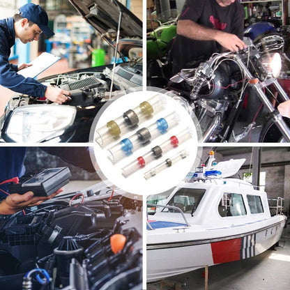 ❄️Zomerfresh 50% Korting!⚡Waterdichte Soldeer Krimpconnectoren Set – Snelle Draadverbinding zonder Krimptang voor Auto, Motor, Boot & DIY