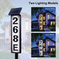 🌞Fris De Lente In Met 50% Korting!🏠 Zonne-energie adresbord met tweekleurige verlichting – Waterdicht, hoge zichtbaarheid & verstelbare nummerweergave