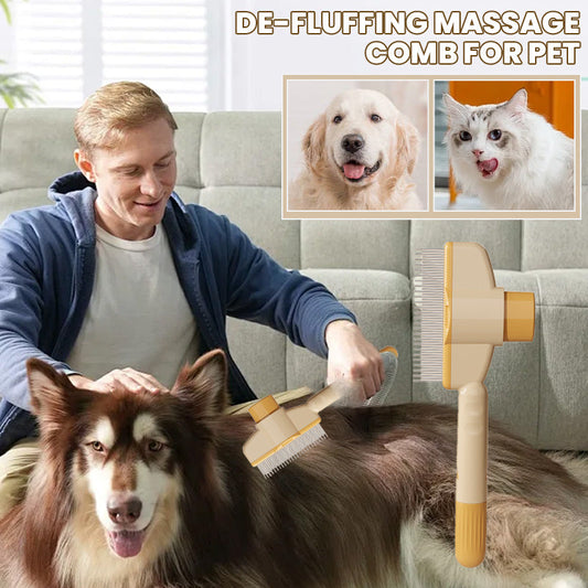 🌞Fris De Lente In Met 50% Korting!🐾Ontwarrende Huisdieren Massagekam voor Katten en Honden – Verwijdert Losse Haren en Verzorgt de Vacht
