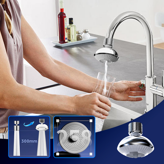 🚰 360° draaibare drukverhoger voor de kraan — Geen spatten meer💦