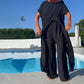 🌸Sommer-Schnäppchen 49 % RABATT🌸Einfarbiges Off-Shoulder-Top & Hosen-Set