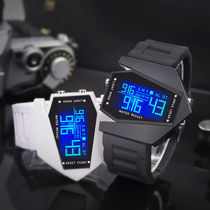 🎉Nieuwjaars Cadeau 50% KORTING!✈️Vliegtuigvormig Lichtgevend LED-Horloge: Uniek Design + Meerkleurige Lichteffecten – Opvallend & Leuk!