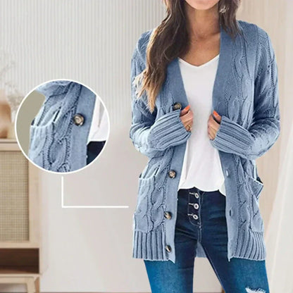 Dames Herfst Kabelgebreide Vest – Casual Elegant, Veelzijdig & Zacht | Kopen 2 = GRATIS Verzending!