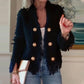 Nog méér dan 50% korting + nog eens €10 extra voordeel!💜🧥 Dames Luxe Korte Jas Met Kwastjes & Decoratieve Knoppen