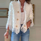 Nog méér dan 50% korting + nog eens €10 extra voordeel!💜🧥 Dames Luxe Korte Jas Met Kwastjes & Decoratieve Knoppen