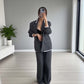 Couture Dame Pak met Wijdpijpbroek – Zeitloze Elegantie die Blijft