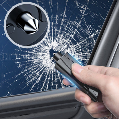 🚨NOODGEREEDSCHAP! 2-in-1 Autoruitbreker + Veiligheidsgordelsnijder Sleutelhanger – Levensreddend in Auto-Ongevallen!