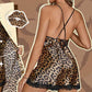 ⏳Luxe Romantiek op Volle Toeren!💥 Luipaardprint Badjas & Nachtjurk Set - Voor Verleidende Eleganantie & Zelfvertrouwen