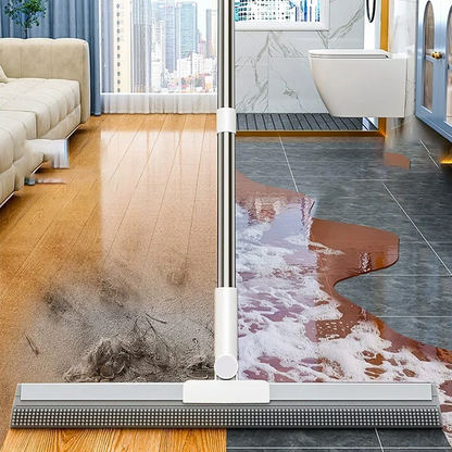 🌞Fris De Lente In Met 50% Korting!🧹Siliconen Wonderbezem 2-in-1 | Vloertrekker & Harenvanger | Verwijder Stof, Water & Dierenhaar Krasvrij