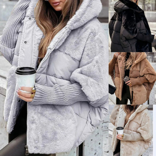 Herfst/Winteractie: Meer dan 50% korting + nóg eens €6 eraf! Op=op!Luxe Dames Oversized Gebreide Puffer Jas – Winter Must-Have met Patchwork Design & Maximum Warmte!