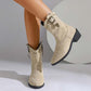 👢 Dames Retro Franje Enkellaarsjes – Volle Cirkel Franje, Comfortabele 5cm Hak & Stylish Voor Elke Outfit!