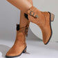 👢 Dames Retro Franje Enkellaarsjes – Volle Cirkel Franje, Comfortabele 5cm Hak & Stylish Voor Elke Outfit!